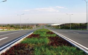 2011年承建的大陸新區(qū)市政東片區(qū)新村１、4路北段道路工程